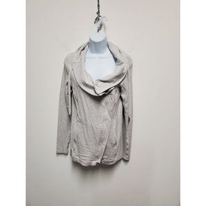 Lululemon Size 2 Jacket Gray Crowl Neck Full Zip with Thumb Loops Yoga